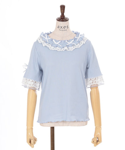 Ribbon & Lace & Frill Pullover