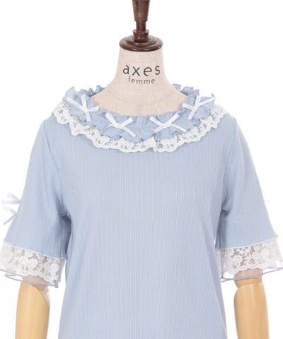 Ribbon & Lace & Frill Pullover