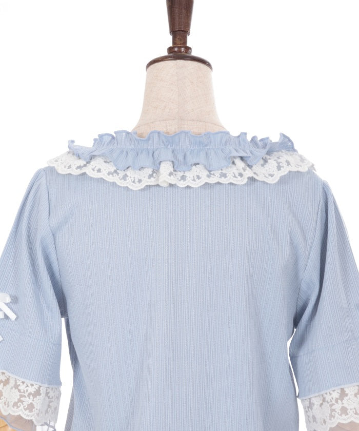 Ribbon & Lace & Frill Pullover