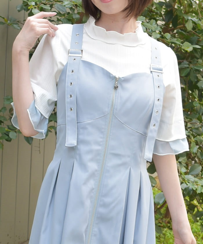 Willow Crepe Chiffon Sleeve Merrowed Pullover