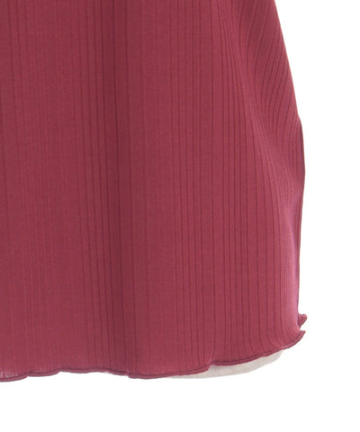 Willow Crepe Chiffon Sleeve Merrowed Pullover
