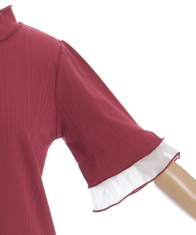 Willow Crepe Chiffon Sleeve Merrowed Pullover