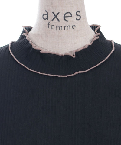 Willow Crepe Chiffon Sleeve Merrowed Pullover