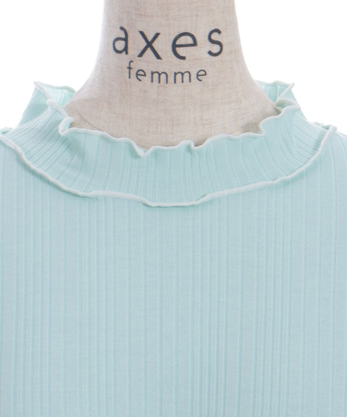 Willow Crepe Chiffon Sleeve Merrowed Pullover