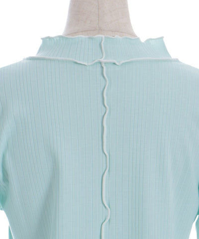 Willow Crepe Chiffon Sleeve Merrowed Pullover