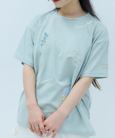 Quick-Dry Random Suzuran Embroidery T-Shirt