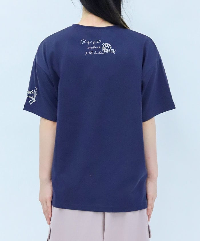 Quick-Dry Random Suzuran Embroidery T-Shirt