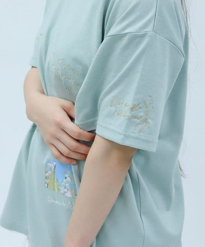 Quick-Dry Random Suzuran Embroidery T-Shirt