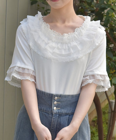 Dot & Tulle Frill Pullover