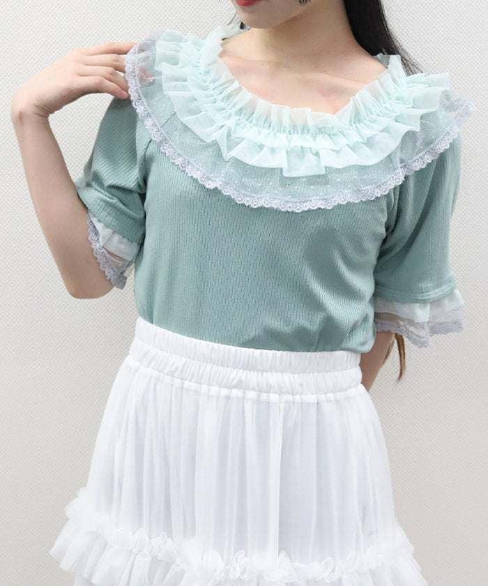 Dot & Tulle Frill Pullover