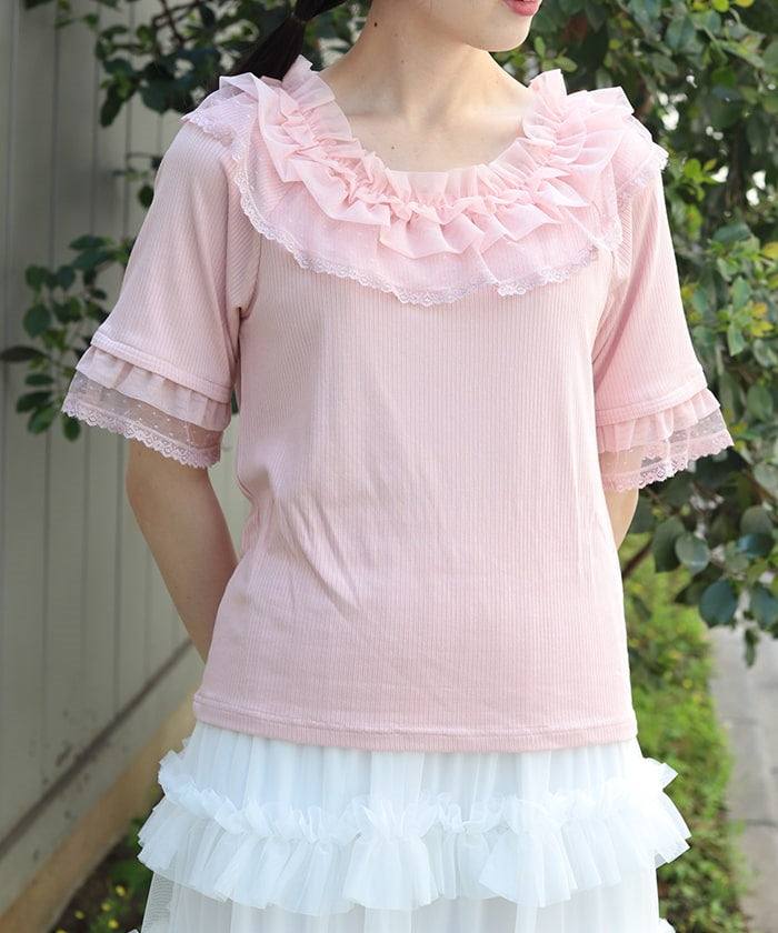 Dot & Tulle Frill Pullover