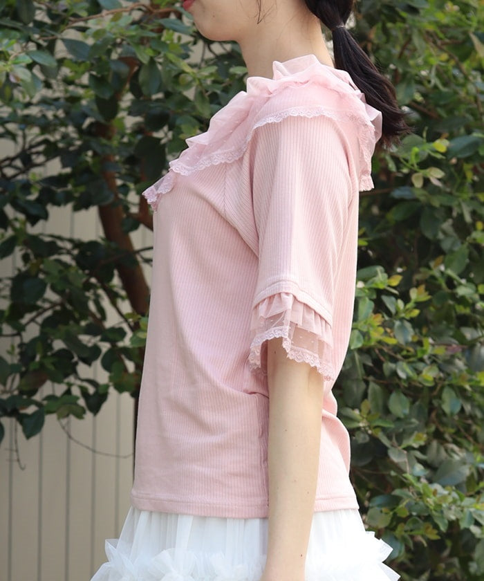 Dot & Tulle Frill Pullover