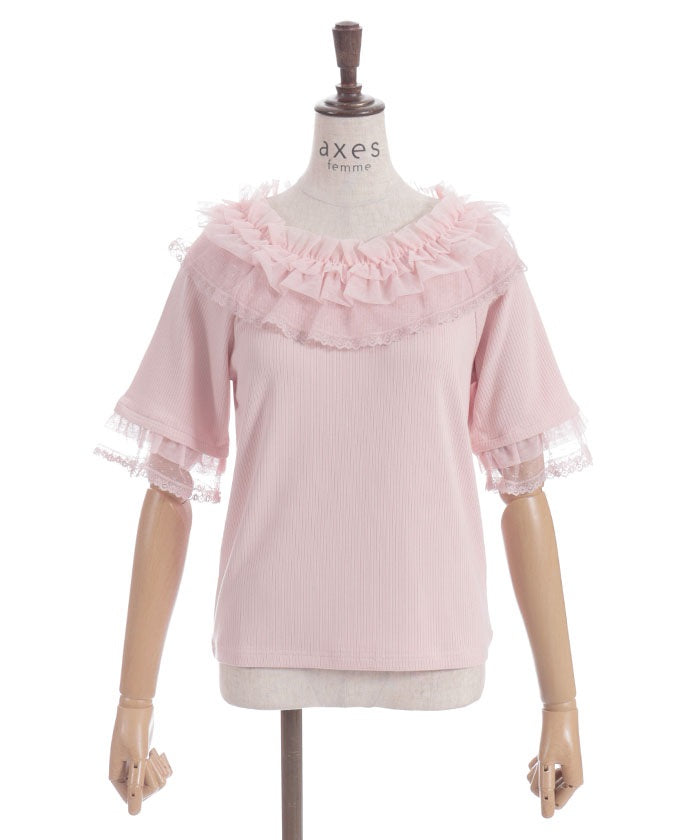 Dot & Tulle Frill Pullover