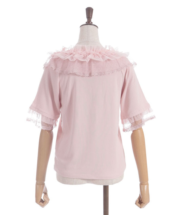Dot & Tulle Frill Pullover