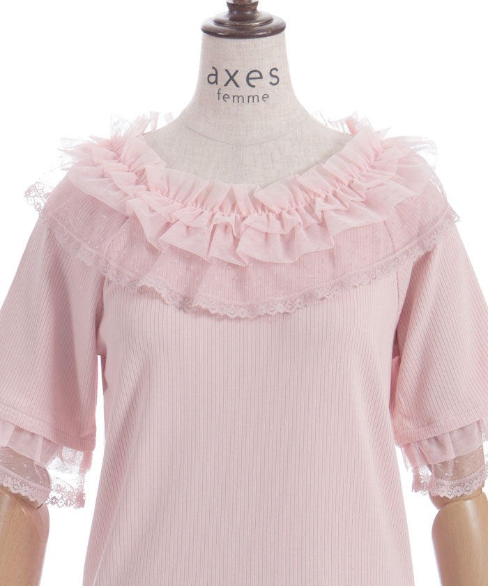 Dot & Tulle Frill Pullover