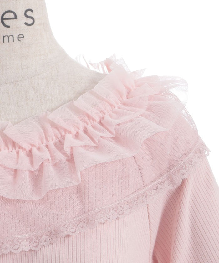 Dot & Tulle Frill Pullover