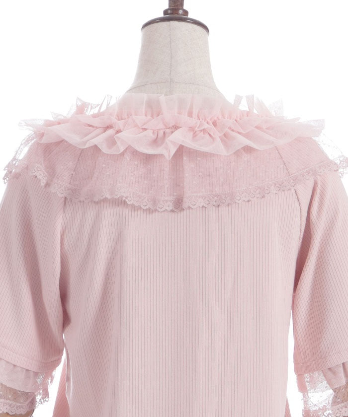Dot & Tulle Frill Pullover