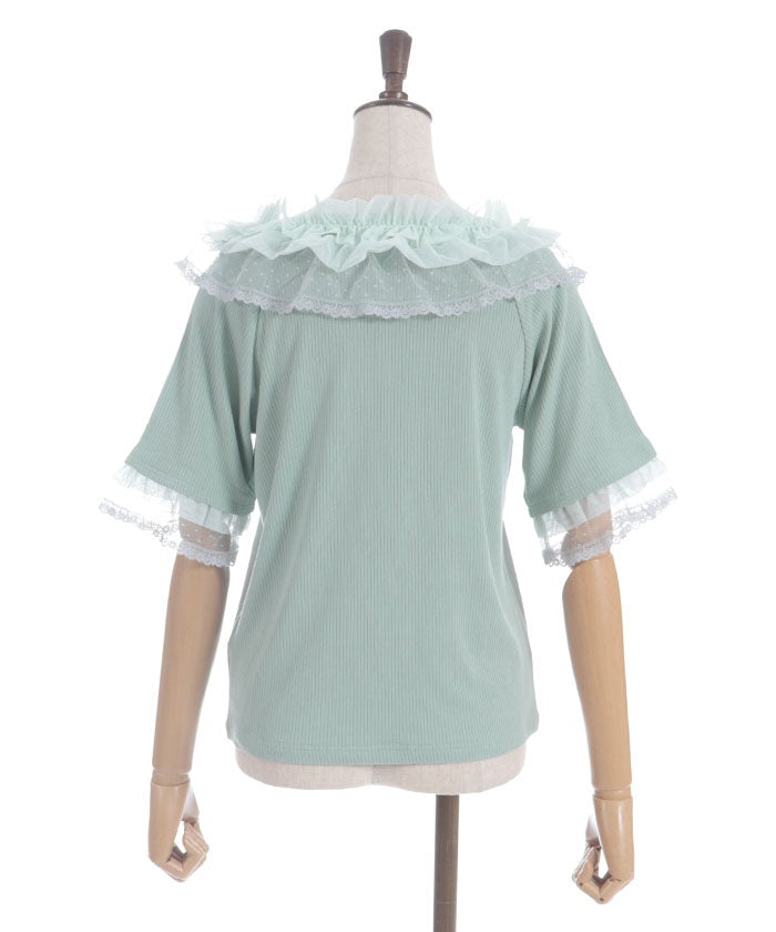 Dot & Tulle Frill Pullover