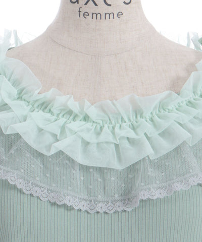 Dot & Tulle Frill Pullover
