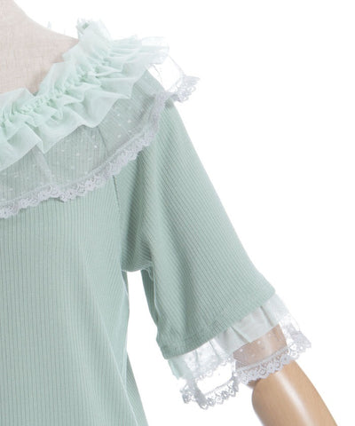 Dot & Tulle Frill Pullover