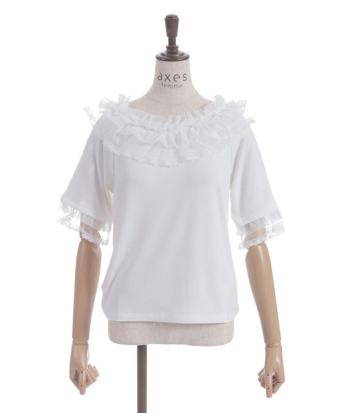 Dot & Tulle Frill Pullover