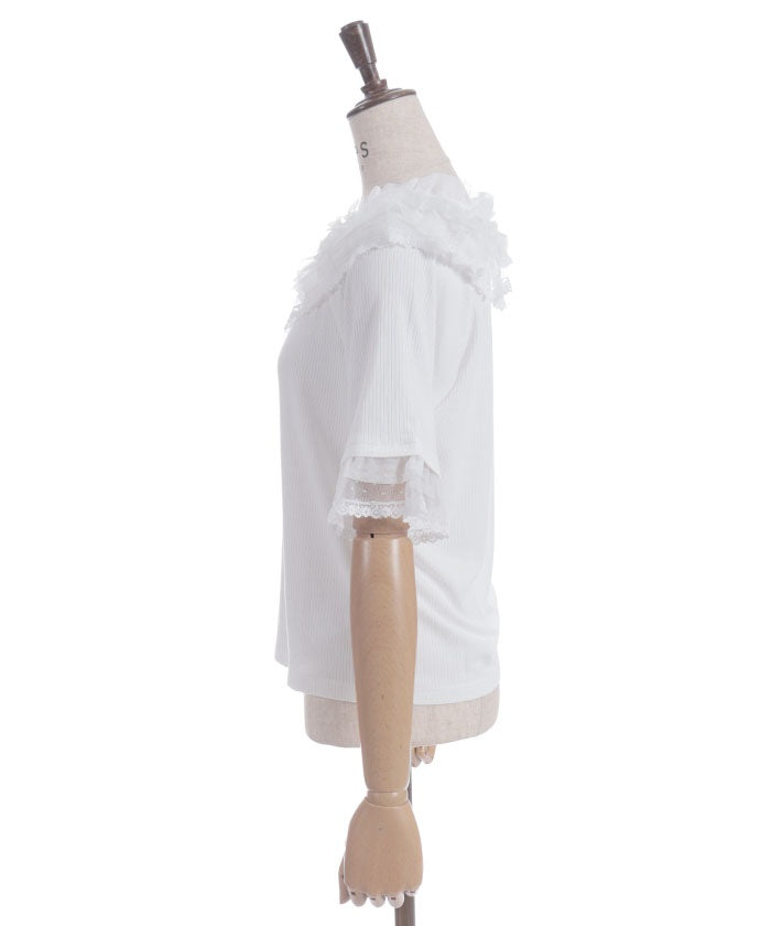 Dot & Tulle Frill Pullover