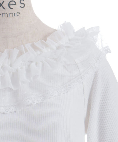 Dot & Tulle Frill Pullover
