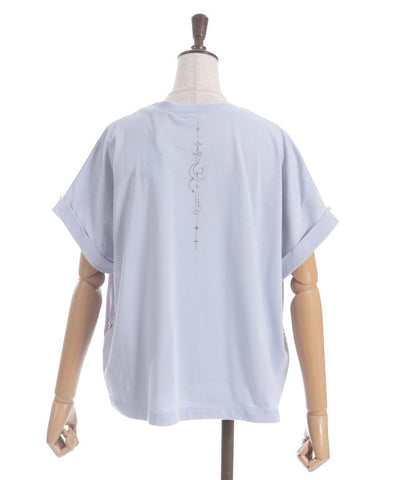 Contact Cooling Celestial Body Pattern Print T-Shirt