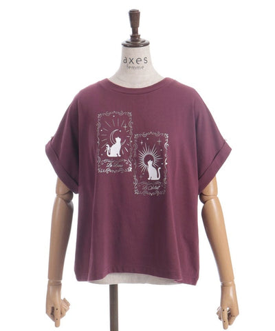 Contact Cooling Celestial Body Pattern Print T-Shirt