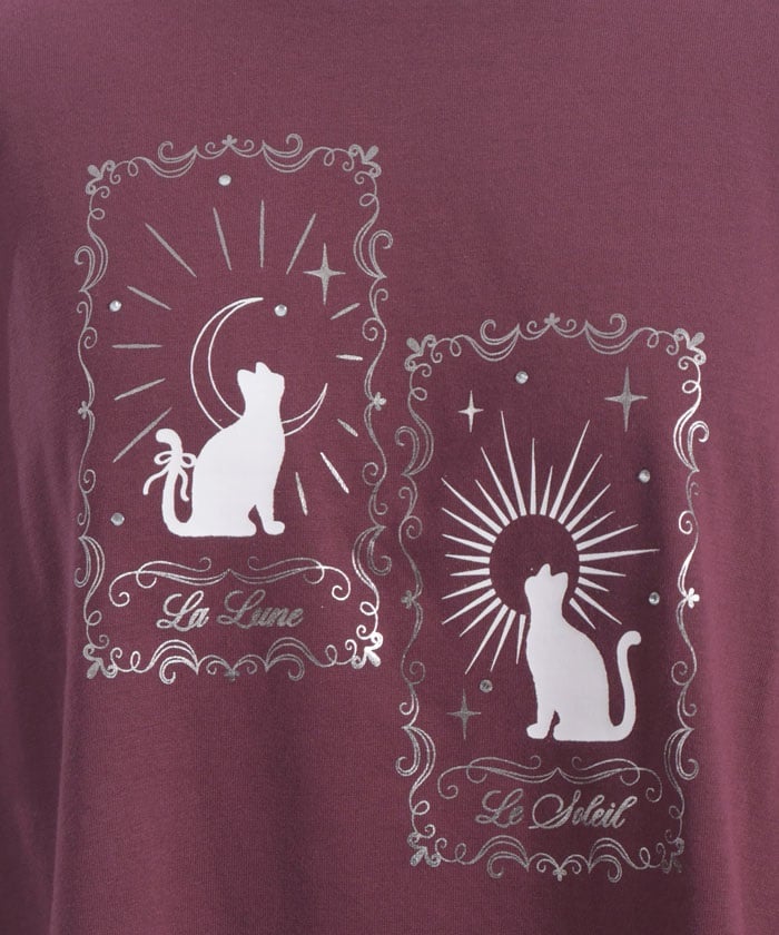 Contact Cooling Celestial Body Pattern Print T-Shirt