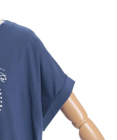 Contact Cooling Celestial Body Pattern Print T-Shirt