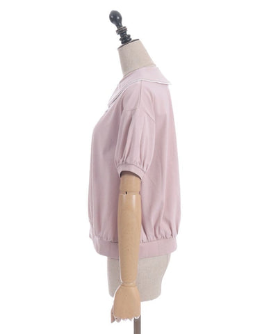 Ice Cream Embroidery Collared Pullover