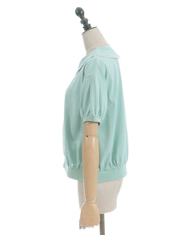 Ice Cream Embroidery Collared Pullover