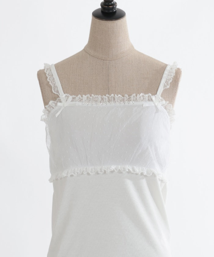 Tulle & Lace Frill Camisole