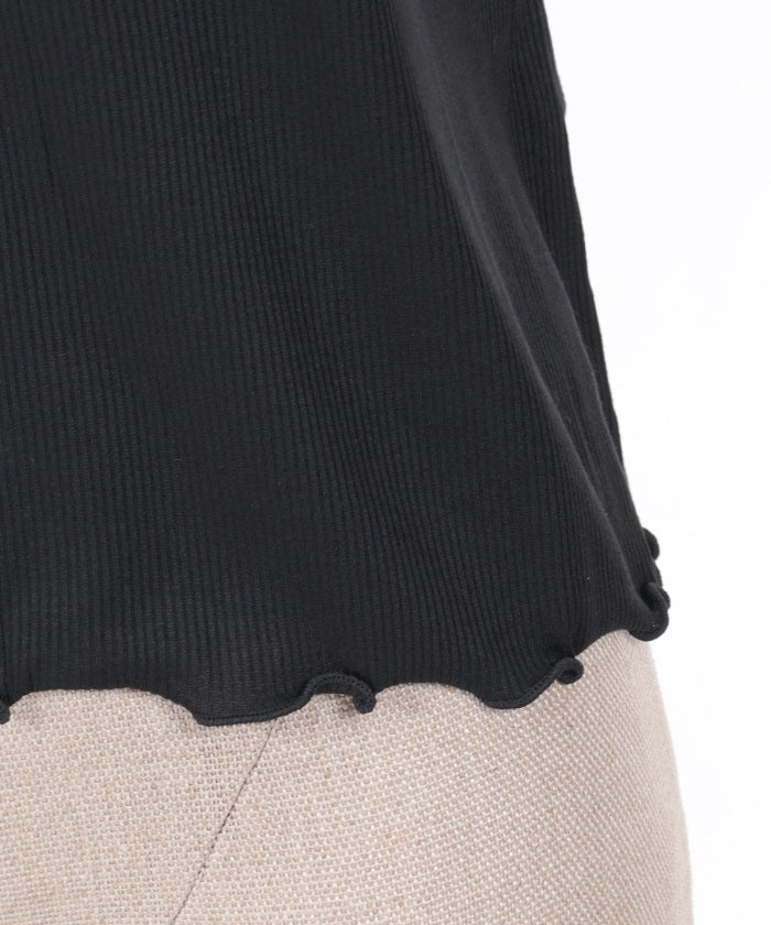 Lace-Up Open Shoulder Cut-and-Sewn Pullover