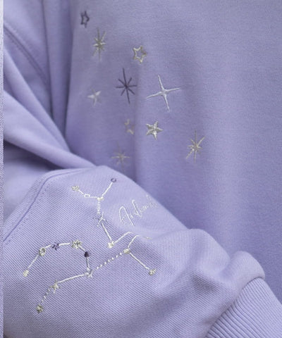 Random Constellation Embroidery Sweatshirt