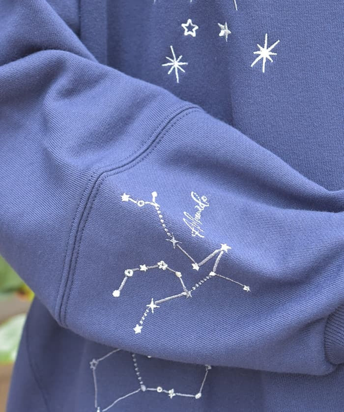 Random Constellation Embroidery Sweatshirt