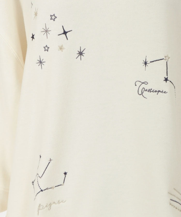 Random Constellation Embroidery Sweatshirt