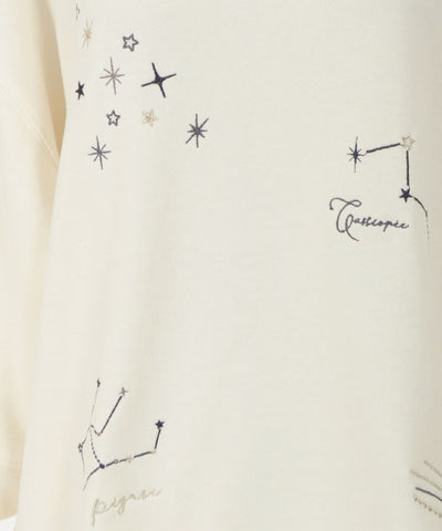 Random Constellation Embroidery Sweatshirt