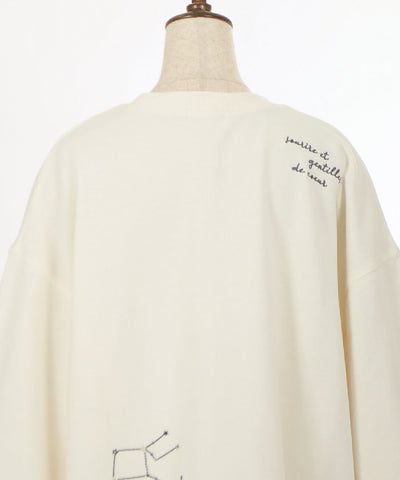 Random Constellation Embroidery Sweatshirt