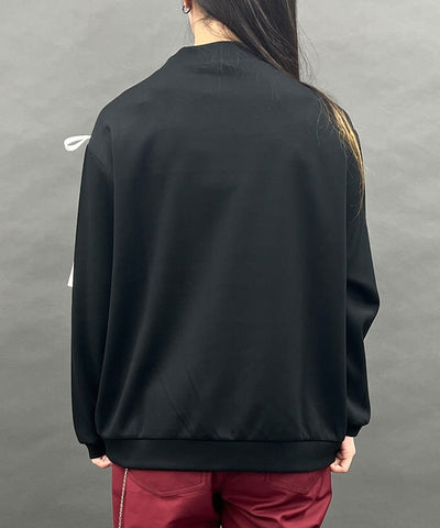 Lace-Up Cut-and-Sewn Pullover