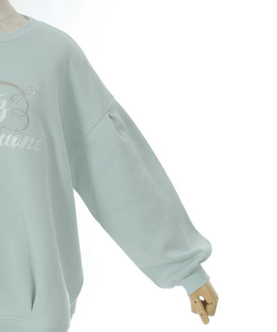 Embroidery Brushed Boa Cocoon Sweatshirt