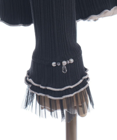 Pleated Tulle Merrowed Pullover