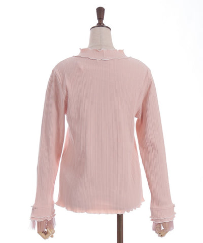 Pleated Tulle Merrowed Pullover