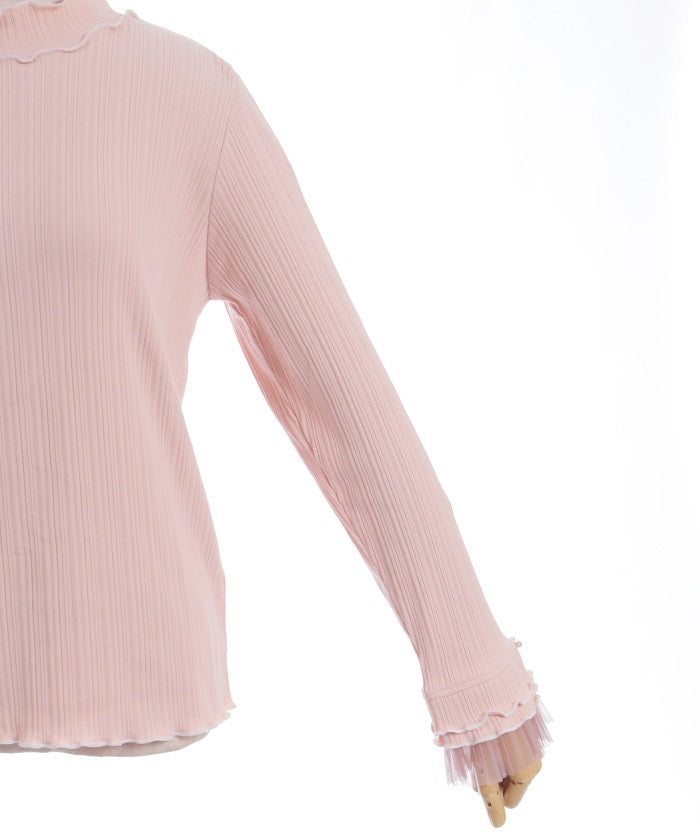 Pleated Tulle Merrowed Pullover