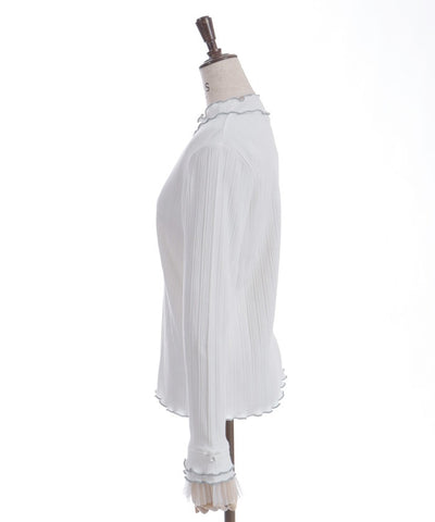 Pleated Tulle Merrowed Pullover