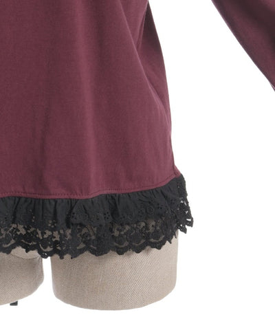 Bear Boa Embroidery Hem Lace T-Shirt