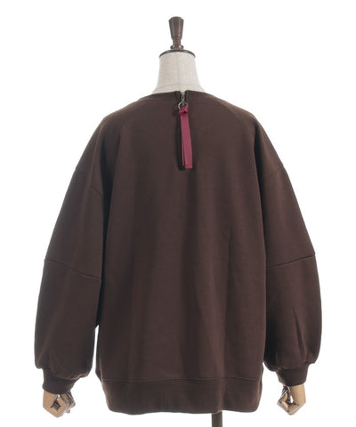 Zip Brushed Boa Logo Sweatshirt