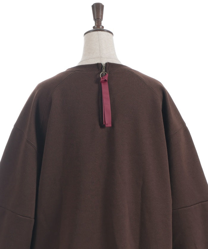 Zip Brushed Boa Logo Sweatshirt