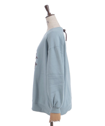 Zip Brushed Boa Logo Sweatshirt